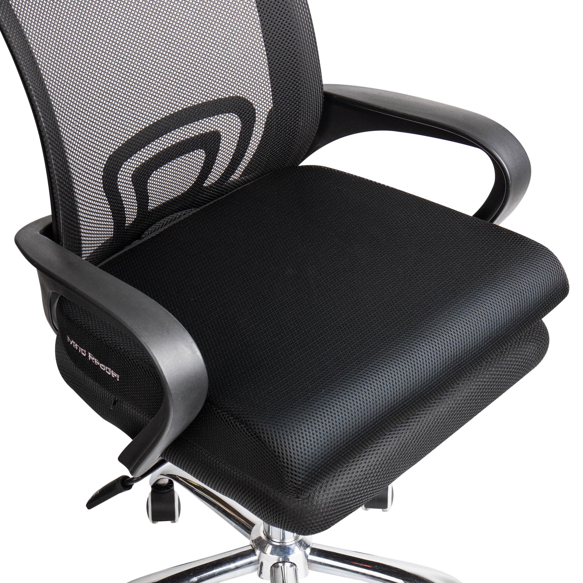 Mind Reader 18" Black Anti-Slip Seat Cushion with Carry Handle